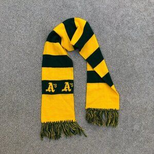 VTG ROSSMORE OAKLAND ATHLETICS A's Scarf MLB Baseball Neck Tie Knit Striped